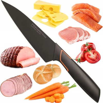 FISKARS EDGE Velký kuchařský Nůž 19 cm na maso, ryby, sekání bylinek a zeleniny