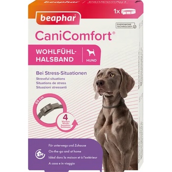 Beaphar CaniComfort Calming Collar - Успокояващ регулируем нашийник с феромони за кучета, до 65 см