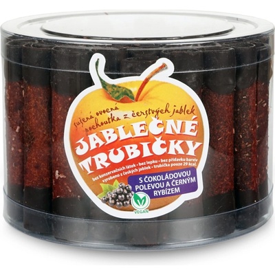 BIOPRODUKT JT Trubičky jablčné s čiernymi ríbezľami a čokoládou dóza 540 g