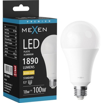 Mexen Nova LED крушка E27, A70, 18W, Топла светлина - 3000K, 1890 lm - L100-E27-1830-01 (L100-E27-1830-01)