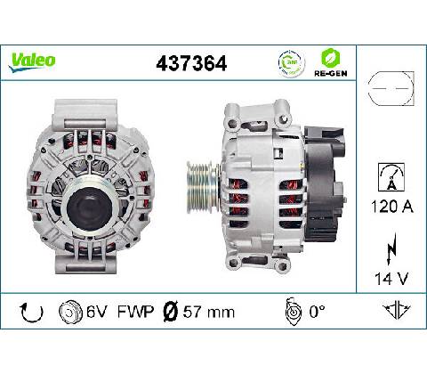 Alternátor VALEO 437364