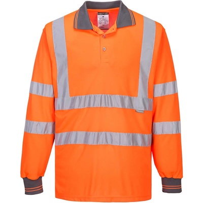Portwest HI-VIS S277 Funkčná reflexná polokošeľa dl. rukáv HV oranžová XS