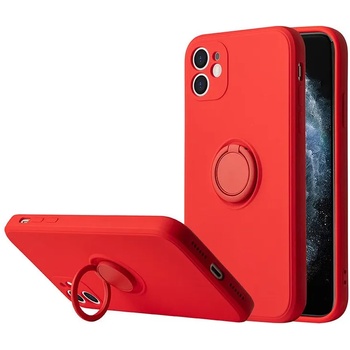 IPhone Кейс Vennus Silicone Ring за IPhone 13 Mini, Метален ринг, Защита около камерата, Червен (3516)