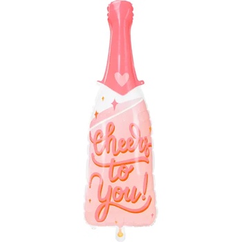 Image 1 of PartyDeco Балон от фолио - бутилка шампанско (розово)