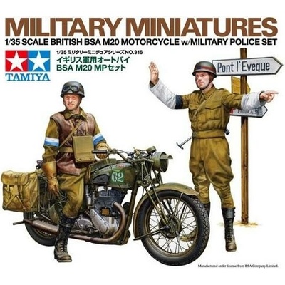 Tamiya British BSA M20 Motorcycle w/Police Set 1:35