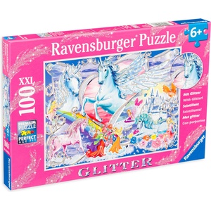 Ravensburger Пъзел Ravensburger от 100 XXL части - Удивителни еднорози (13928) - ozone