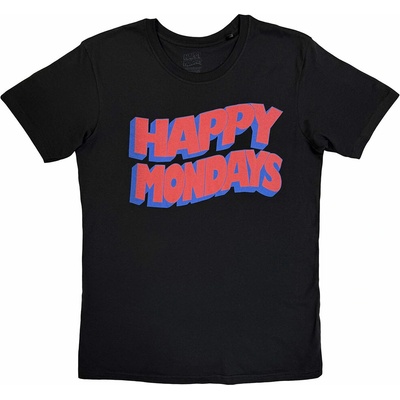 Happy Mondays Wavy Logo čierna