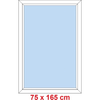 Soft Plastové okno 75x165 cm, FIX neotevíravé, Antracit struktura/bílá