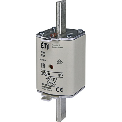 Nožová poistka ETI 004184118 NH1 gG 224A/400V