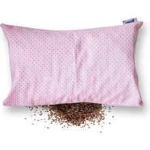 GADEO nahřívací pohankový polštářek POLKA DOTS růžová pohankové slupky s levandulí 18x28 cm