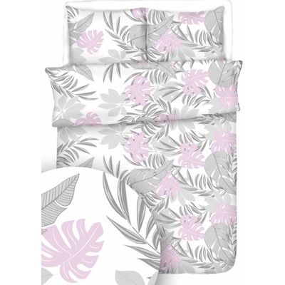 TiaHome Obliečky krep Tropic ružový 90x70 140x200
