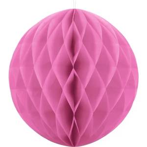 PartyDeco Хартиена топка бебешко розово 40 см