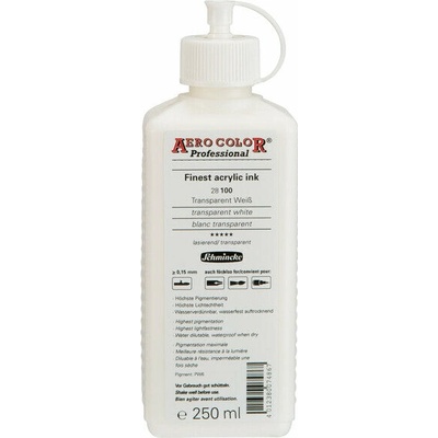 Schmincke Aero color professional akrylový atrament 250 ml 100 transparentná biela