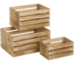 Casa Selección Кутии за съхранение в комплект от 3 бр. в естествен цвят 31x23x15 cm - Casa Selección (803060)