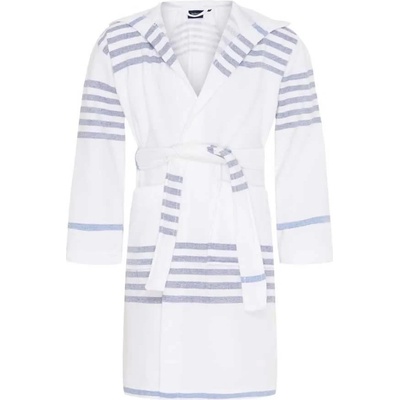 SEA RANCH Bathrobe - White (White / Sr Navy)