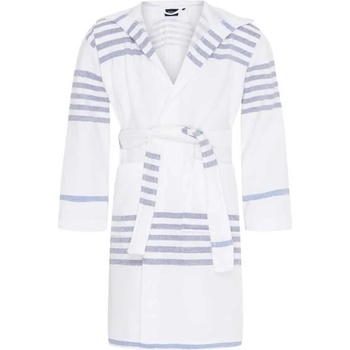 SEA RANCH Bathrobe - White (White / Sr Navy)