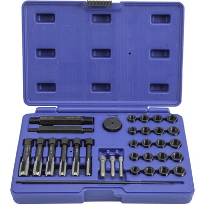 QUATROS Sada na opravu závitov žeraviacich sviečok M8x1/M10x1/M10x1.25/M12x1.25 33ks QS14140