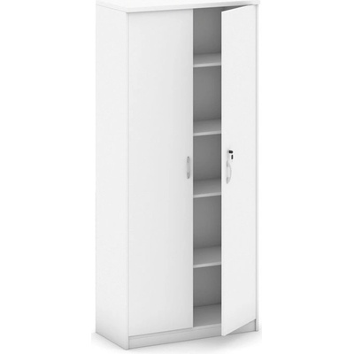 Mirelli, Kancelářská skříň 800 x 400 x 1800 mm, bílá – Zboží Mobilmania
