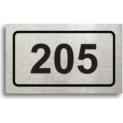 ACCEPT Číslo na dveře - typ 01 (50x30mm) - stříbrná tabulka - černý tisk – Zboží Mobilmania
