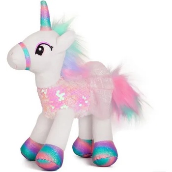 Плюш АМЕК Еднорог с рокля с пайети, детска плюшена играчка