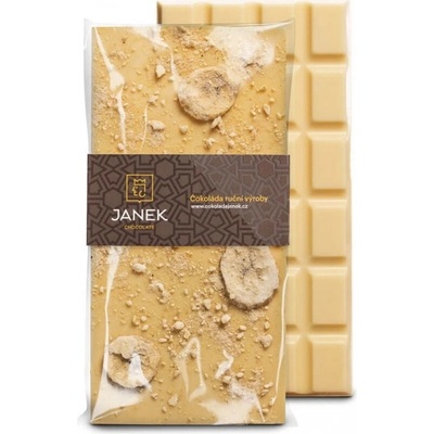 Čokoládovna Janek s lyo. banánem BÍLÁ 90 g
