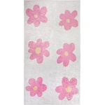 Vitaus Детски килим подходящ за пране розово и цвят слонова кост 80x150 cm Cute Flowers Pink - Vitaus (KRN-6203-Pink-80x150)