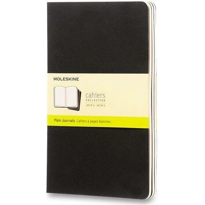 Moleskine Sešity Cahier A5 čistý 3 ks černé