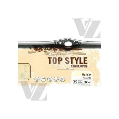 Obálka DL Top style 100 g Mramor chamois 20ks, Mondi