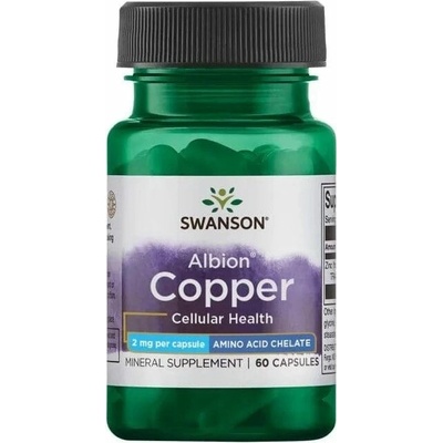 Swanson Albion Meď 2 mg 60 kapsúl