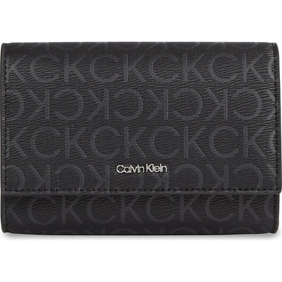 Calvin Klein Голям дамски портфейл Calvin Klein Ck Must Bifold/Cardhldr_Epi Mono K60K611775 Black Epi Mono 0GJ (Ck Must Bifold/Cardhldr_Epi Mono K60K611775)
