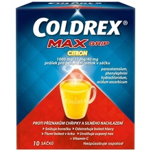 COLDREX MAXGRIP CITRON POR 1000MG/10MG/40MG POR PLV SOL SCC 10 II