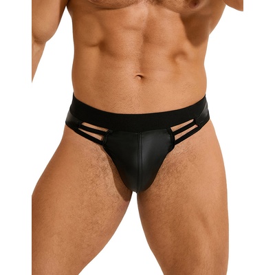 SuperLove Afterdark Faux Leather Sexy String for Men 291 Black S