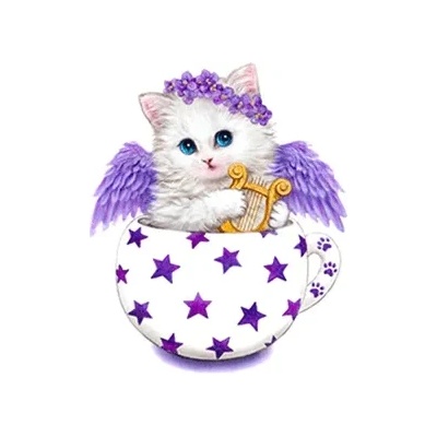 Milena Style Коте ангелче - диамантен гоблен