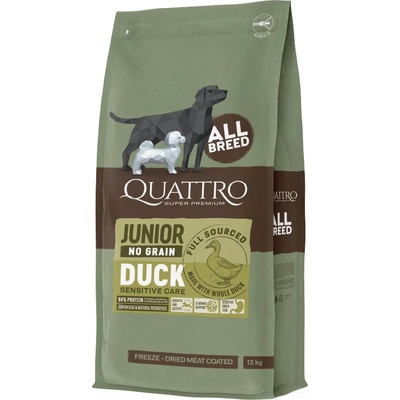 Quattro Junior AB bez obilovin s Kachnou 12 kg
