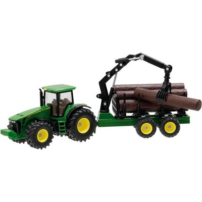 Siku 1954 Traktor JOHN DEERE 8430 s vyvážečkou dřeva 1:50