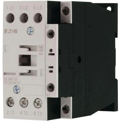 Eaton Контактор EATON DILM17-01(RDC24), 277050 - 3 полюса, 380 V 400 V 7, 5 kW, 1 NC, RDC 24: 24 - 27 V DC, DC работа, Винтови клеми (277050)
