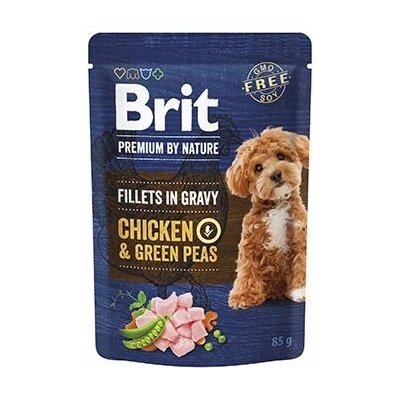 Brit Premium Dog Fillets Gravy Chicken&Green Peas 24 x 85 g