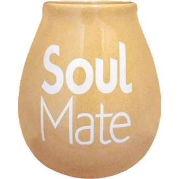 Керамичен калабаш - бежов с надпис Сродна душа