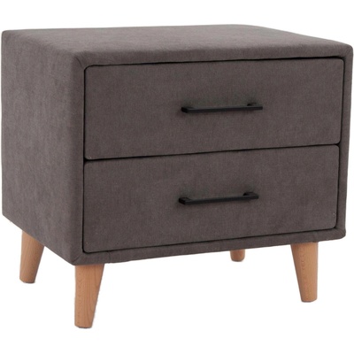 Тапицирано нощно шкафче Mild кафяв