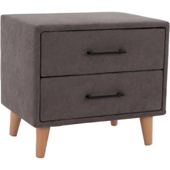 Тапицирано нощно шкафче Mild кафяв