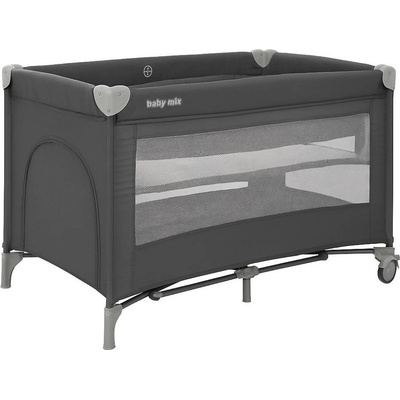 Baby Mix cestovní postýlka se závěsným lůžkem Lift šedá – Zboží Dáma Baby Mix cestovní postýlka se závěsným lůžkem Lift šedá – Zboží Dáma