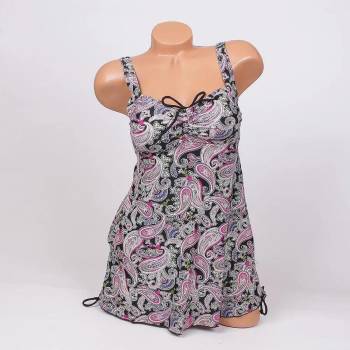 Image 1 of Танкини в черно с красиви цветни орнаменти - чашка b