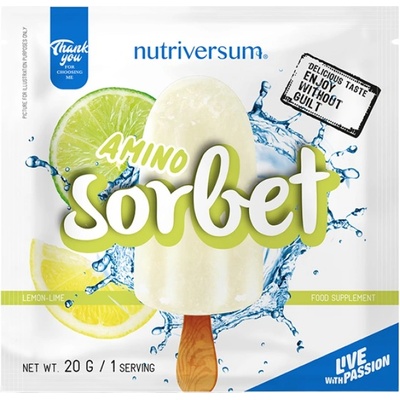Nutriversum Amino Sorbet | Ready-to-Freeze Amino Ice Cream [20 грама] Лимон и лайм