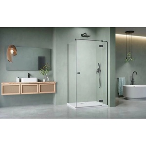 Radaway Правоъгълна душ кабина с люлееща се врата Radaway Essenza KDJ 90x70 см GunMetal матово-прозрачно покритие дясна (1385044-92-01R+1384048-01-01)