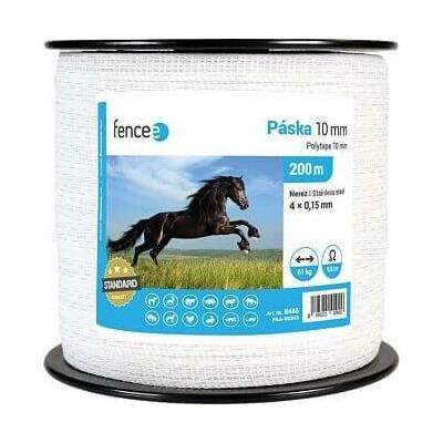 Fencee Páska pro elektrický ohradník, šířka 10 mm, bílá, délka 200 m