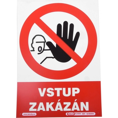 Tabulka Vstup zakázán!
