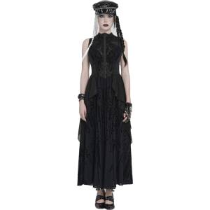 Devil fashion дамска дълга рокля DEVIL FASHION - Cyber - черна - SKT246