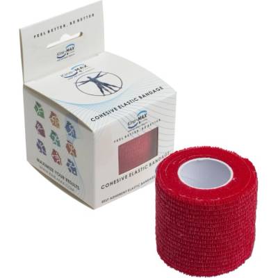 KineMAX Cohesive 5 cm x 4,5 m elastické samofixační obinadlo 1 ks červené
