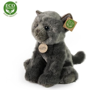 Rappa Плюшена котка лежаща сива 25 см eco-friendly (230767)