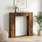 vidaXL Рамка за камина Опушен дъб 100 x 20 x 100 cm (8006620)